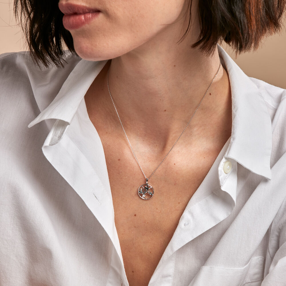 Pendentif Godolieba Or Blanc Topaze - Pendentifs Femme | Marc Orian