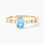 Bague Mahendra Or Jaune Topaze Oxyde De Zirconium - Bagues pierres fines Femme | Marc Orian