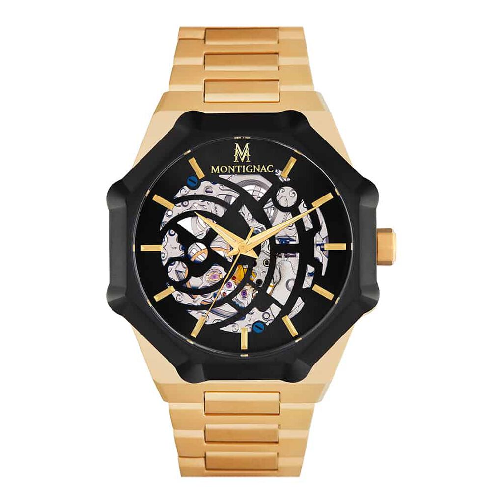 Montre Montignac Octogon Automatique Noir - Montres automatiques Homme | Marc Orian