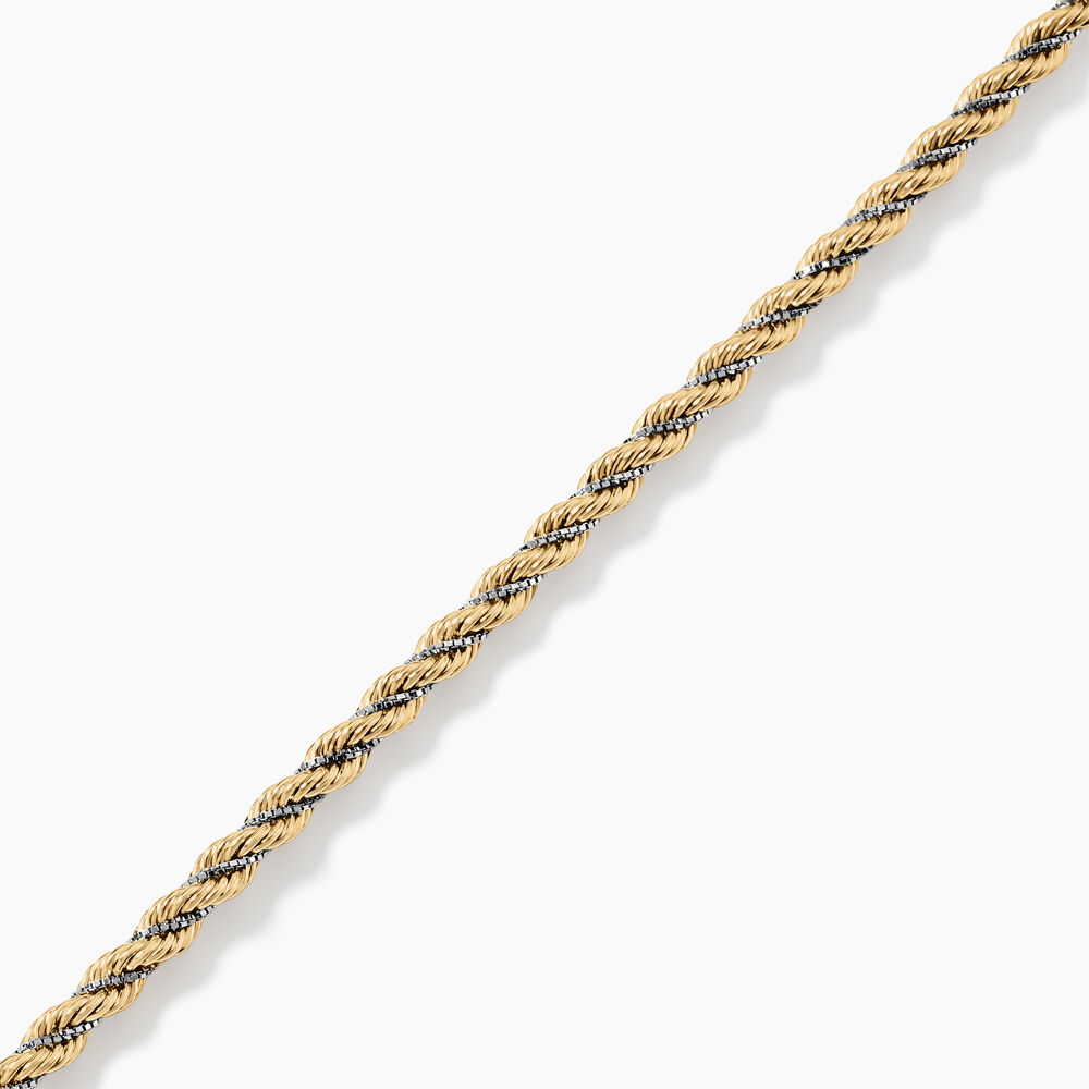 Bracelet Cordelia Maille Corde Et Venitienne Or Bicolore - Bracelets mailles Femme | Marc Orian