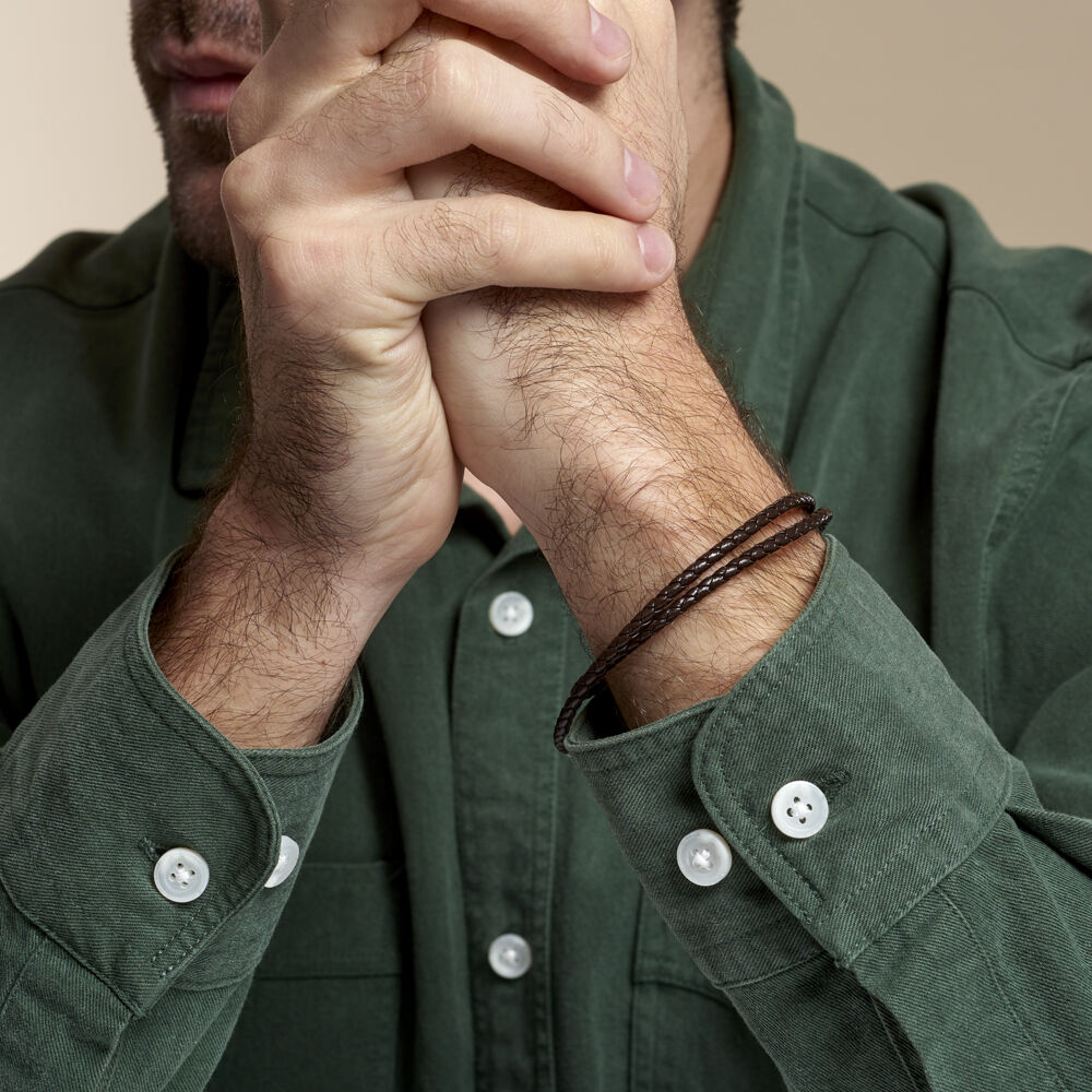 Bracelet Calvino Acier Blanc - Bracelets cuir Homme | Marc Orian