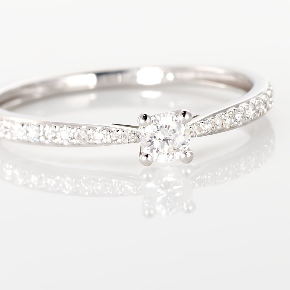 Bague Solitaire Hemera Or Blanc Diamant -  Femme | Marc Orian