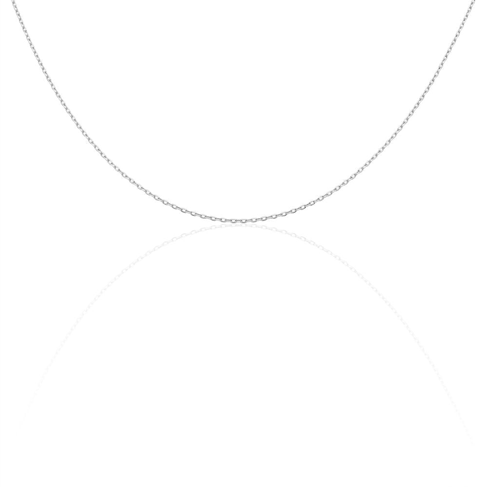 Cha&icirc;ne Igoa Maille For&ccedil;at Diamantee Or Blanc - Chaines Femme | Marc Orian