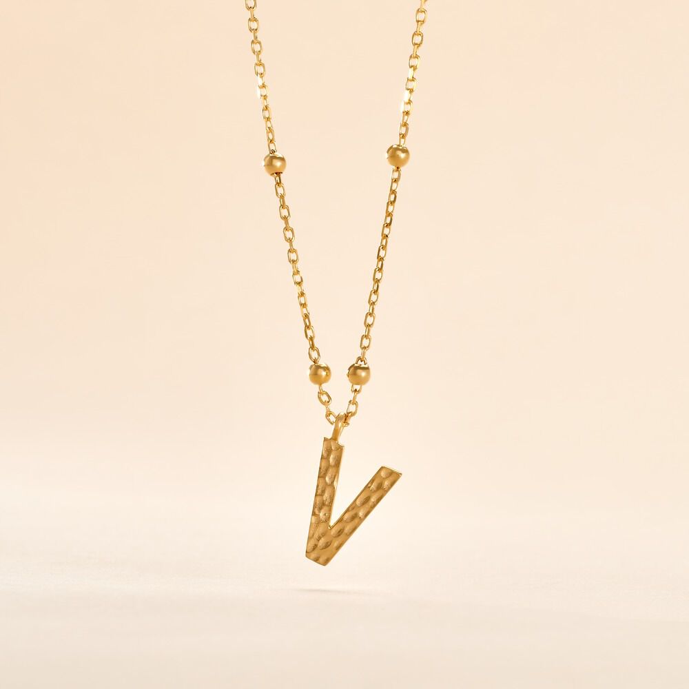 Collier Plaqu&eacute; Or Jaune Lettra - Colliers ete Femme | Marc Orian