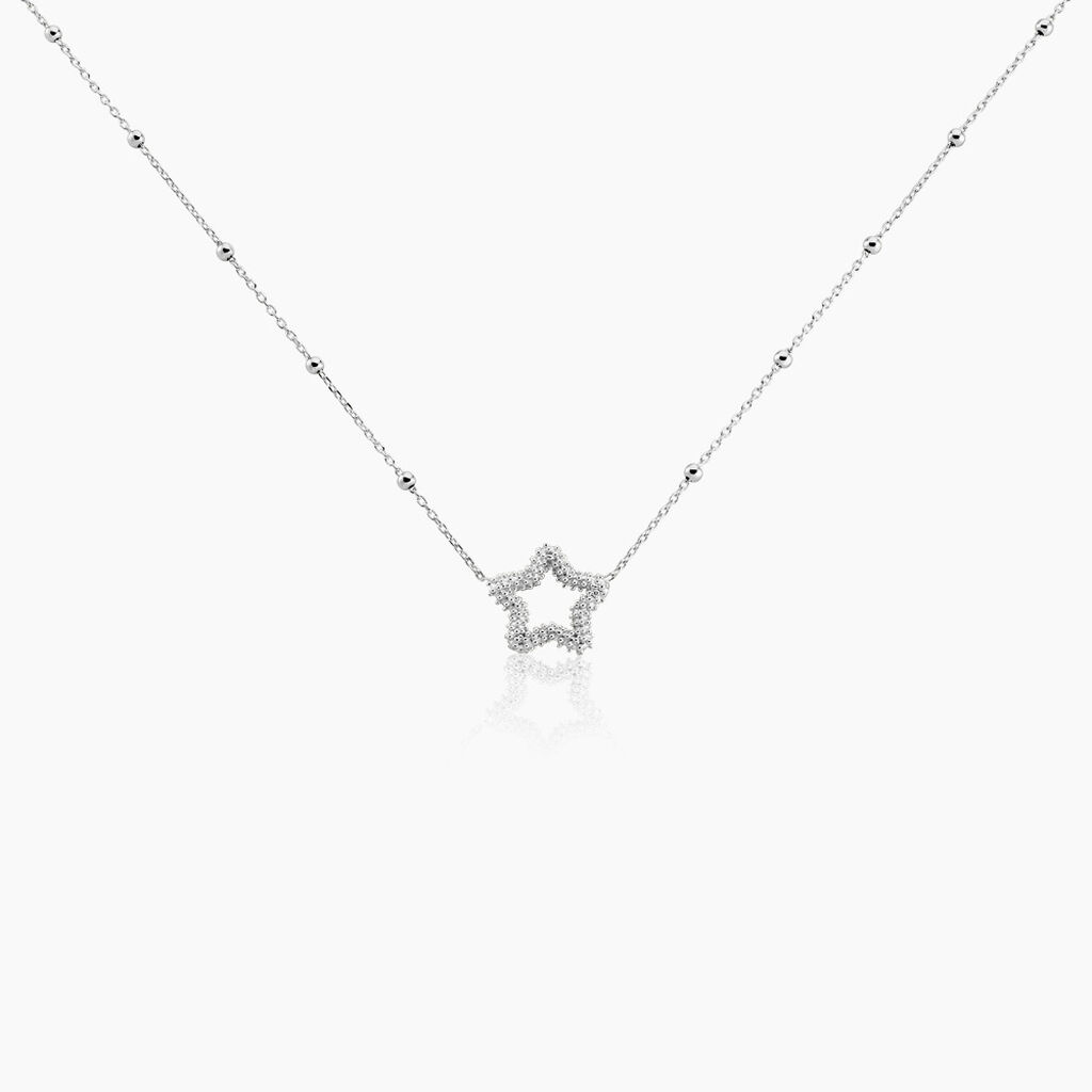 Collier Aella Argent Blanc - Colliers fantaisie Femme | Marc Orian