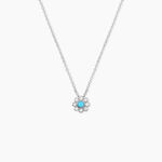 Collier Aurel Argent Blanc Turquoise Oxyde De Zirconium - Colliers avec pierres Femme | Marc Orian