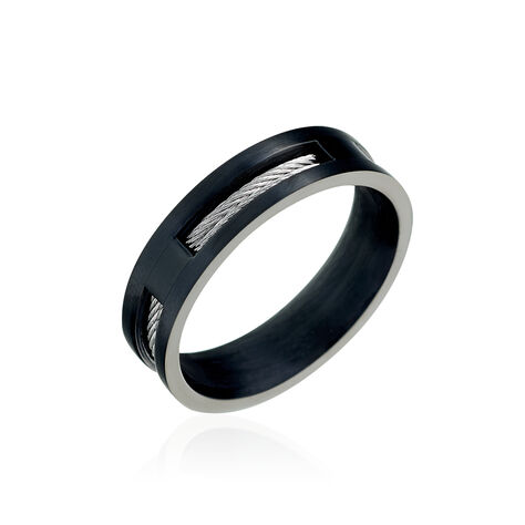 Bague Phebus Him Cosme Acier Noir - Bijoux fantaisie Homme | Marc Orian
