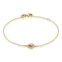 Bracelet Zihna Plaqué Or Jaune Pierre De Synthèse Oxyde