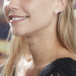 Boucles D'oreilles Puces Marijan Argent Blanc - Puces Femme | Marc Orian