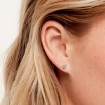 Boucles D'Oreilles Puces Ka&iuml;la Argent Blanc - Puces Femme | Marc Orian