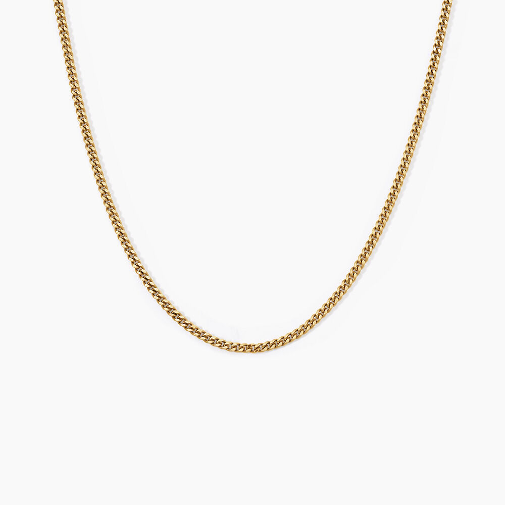 Chaine Ixia Maille Gourmette Diam Argent Dor&eacute; A L'Or 750/1000 - Chaines Unisex | Marc Orian