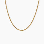 Chaine Ixia Maille Gourmette Diam Argent Dor&eacute; A L'Or 750/1000 - Chaines Unisex | Marc Orian
