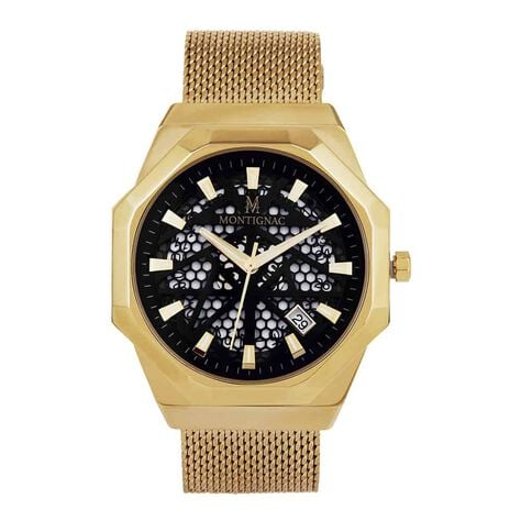 Montre Montignac Octogon Noir - Montres étanches Homme | Marc Orian