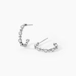 Cr&eacute;oles Argent Blanc Daren Oxydes De Zirconium - Cr&eacute;oles Femme | Marc Orian