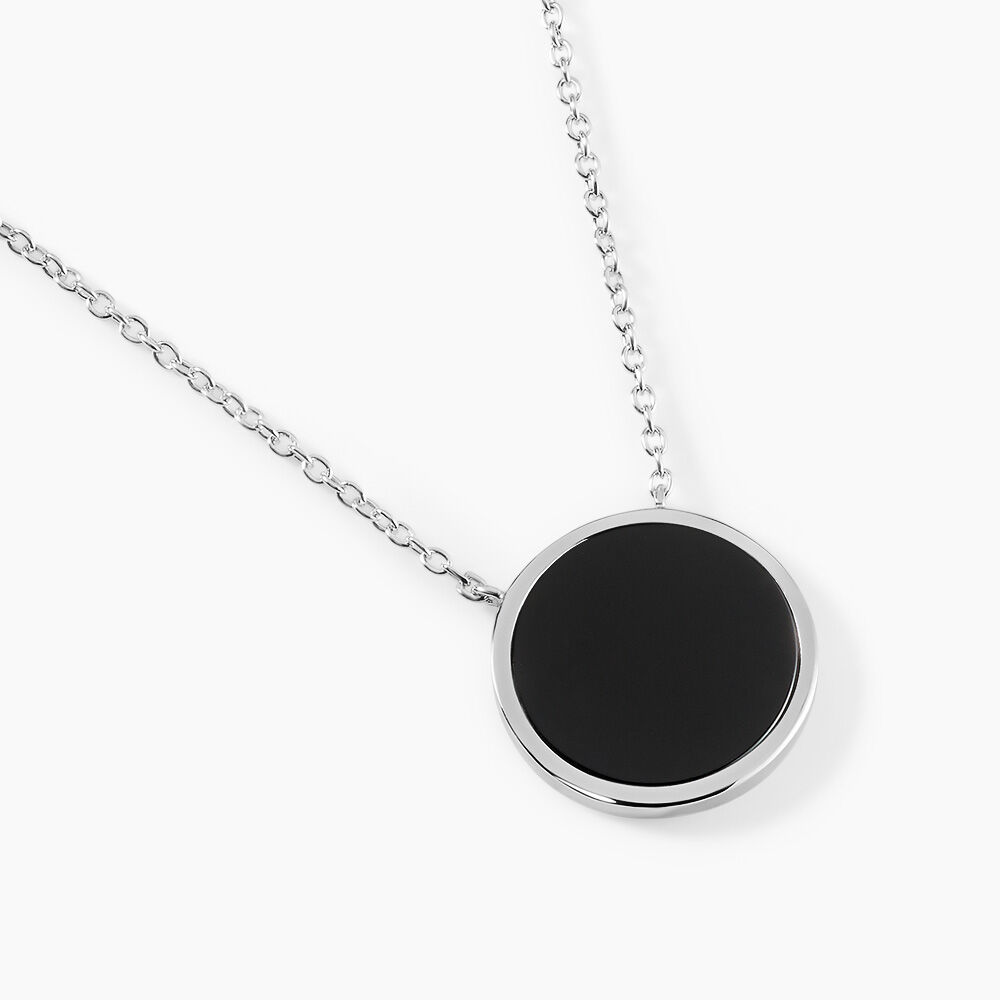 Collier Damioen Argent Blanc Agate - Colliers avec pierres Femme | Marc Orian
