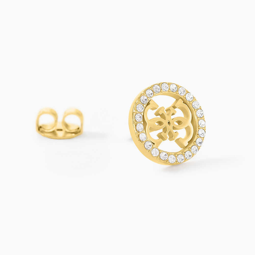 Boucles D'Oreilles Puces Guess Studs Party Acier Jaune Oxyde De Zirconium - Puces Femme | Marc Orian