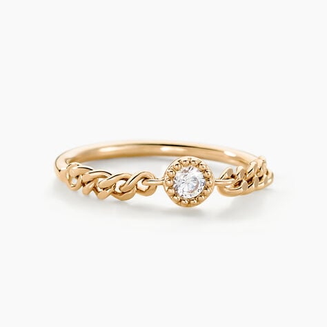 Bague Serenity Plaque Or Jaune Oxyde De Zirconium - Bagues avec pierre Femme | Marc Orian
