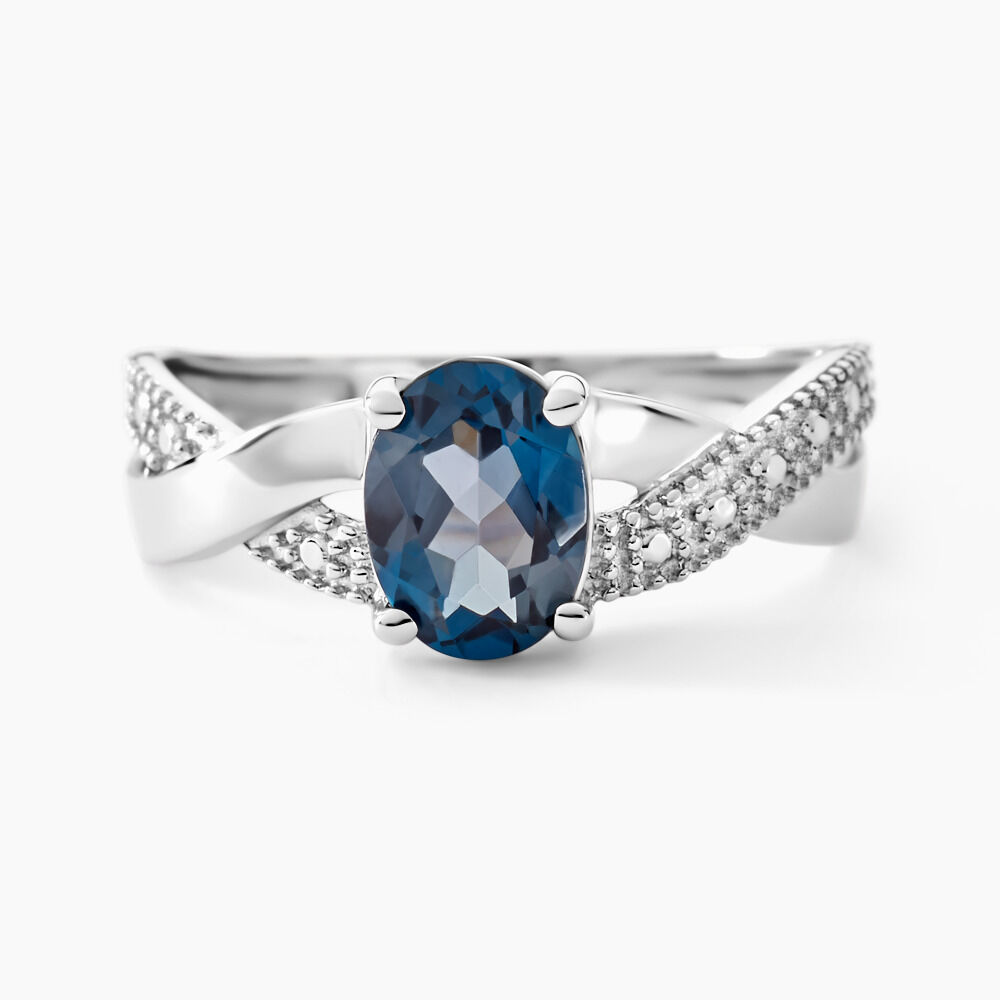 Bague Candice Or Blanc Topaze - Bagues pierres fines Femme | Marc Orian