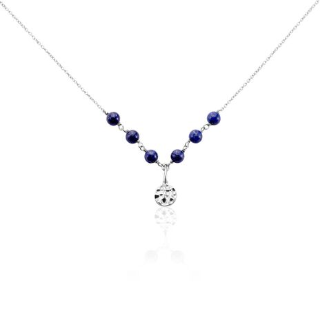 Collier Argent Kutrun Lapis Lazuli - Colliers avec pierres Femme | Marc Orian