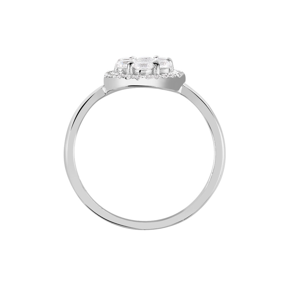 Bague Eryne Argent Blanc Oxyde De Zirconium - Bagues avec pierre Femme | Marc Orian