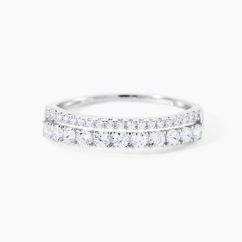 Bague The Crown Or Blanc Oxyde De Zirconium - Bagues avec pierre Femme | Marc Orian