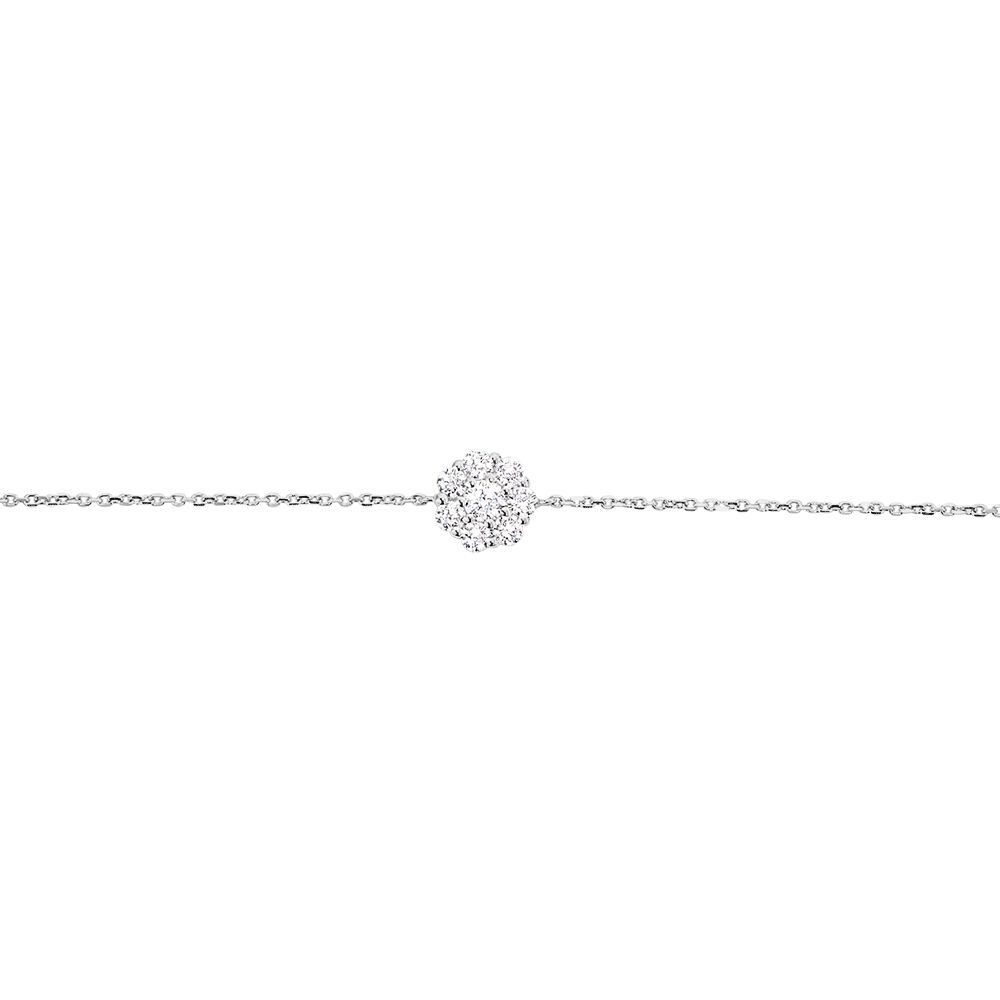 Bracelet Lizie Or Blanc Oxyde De Zirconium - Bracelets chaînes Femme | Marc Orian