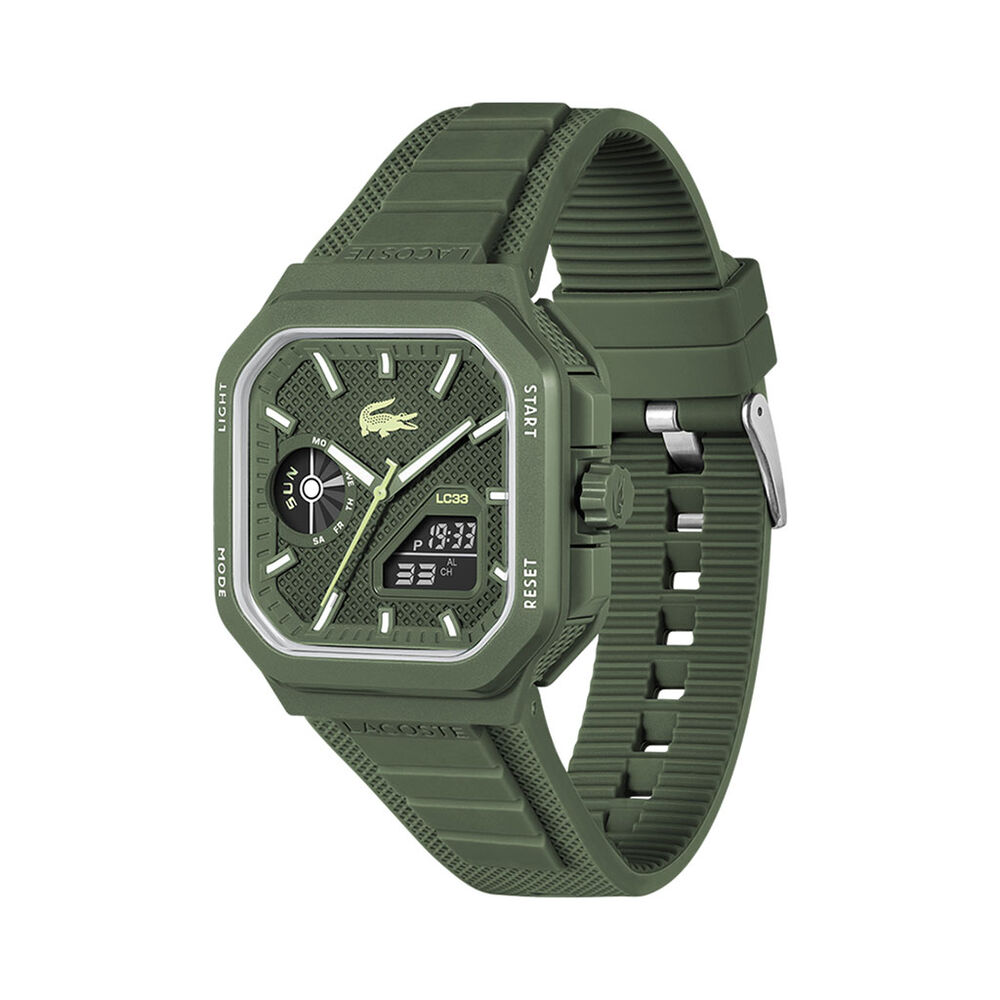 Montre Lacoste Lc33 Square Kaki - Montres &eacute;tanches Homme | Marc Orian