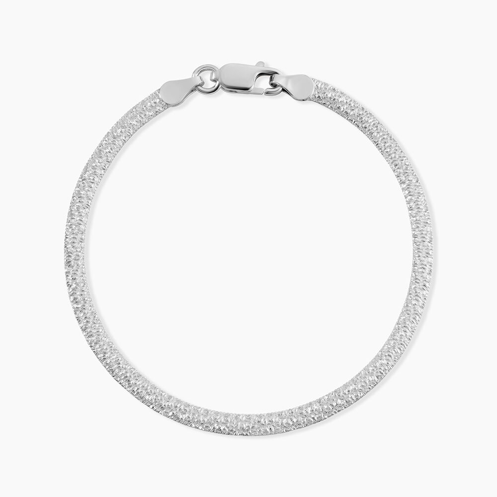 Bracelet Zoubeida Argent Blanc - Bracelets mailles Femme | Marc Orian