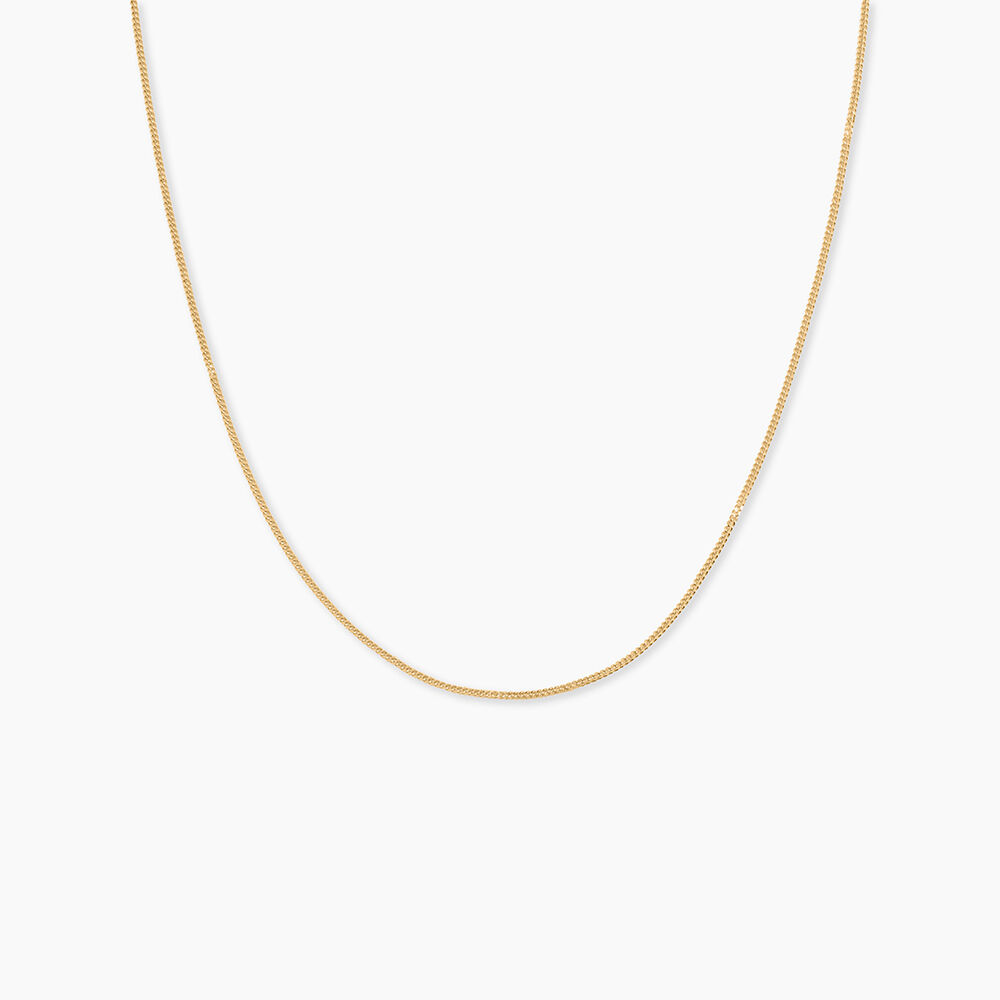 Chaine Iris Maille Gourmette Argent Dor&eacute; A L'Or 750/1000 - Colliers fantaisie Unisex | Marc Orian