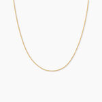 Chaine Iris Maille Gourmette Argent Dor&eacute; A L'Or 750/1000 - Colliers fantaisie Unisex | Marc Orian