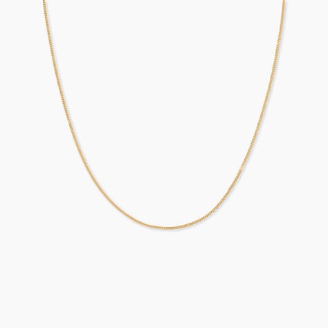 Chaine Iris Maille Gourmette Argent Dor&eacute; A L'Or 750/1000 - Colliers fantaisie Unisex | Marc Orian