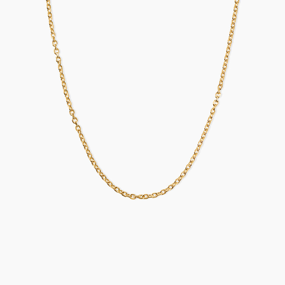 Chaine Igoa Maille Forcat Diamantee Argent Dor&eacute; A L'Or 750/1000 - Chaines Unisex | Marc Orian
