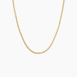 Chaine Igoa Maille Forcat Diamantee Argent Dor&eacute; A L'Or 750/1000 - Chaines Unisex | Marc Orian