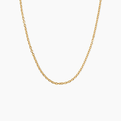 Chaine Igoa Maille Forcat Diamantee Argent Dor&eacute; A L'Or 750/1000 - Chaines Unisex | Marc Orian