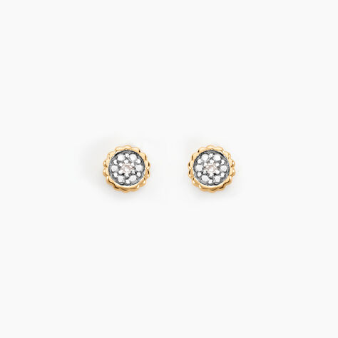Boucles D'oreilles Puces Mon 1er Diamant Or Jaune Diamant - Boucles d'oreilles pierres précieuses Femme | Marc Orian