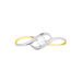 Bague Croise Or Bicolore Oxyde De Zirconium