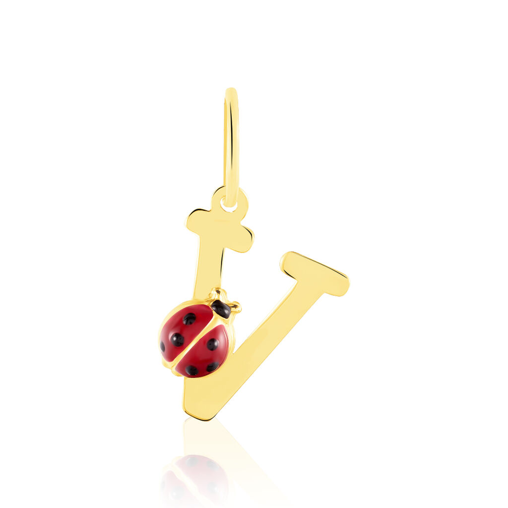 Pendentif Helidie Coccinelle Lettre Or Jaune - Pendentifs Enfant | Marc Orian