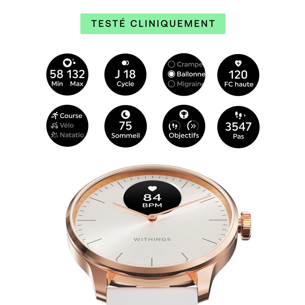 Montre Connectée Withings Scanwatch Light - Montres connectées Femme | Marc Orian
