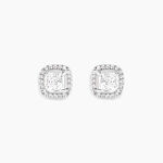 Boucles D'oreilles Puces Adrienne Or Blanc Oxyde De Zirconium - Puces Femme | Marc Orian