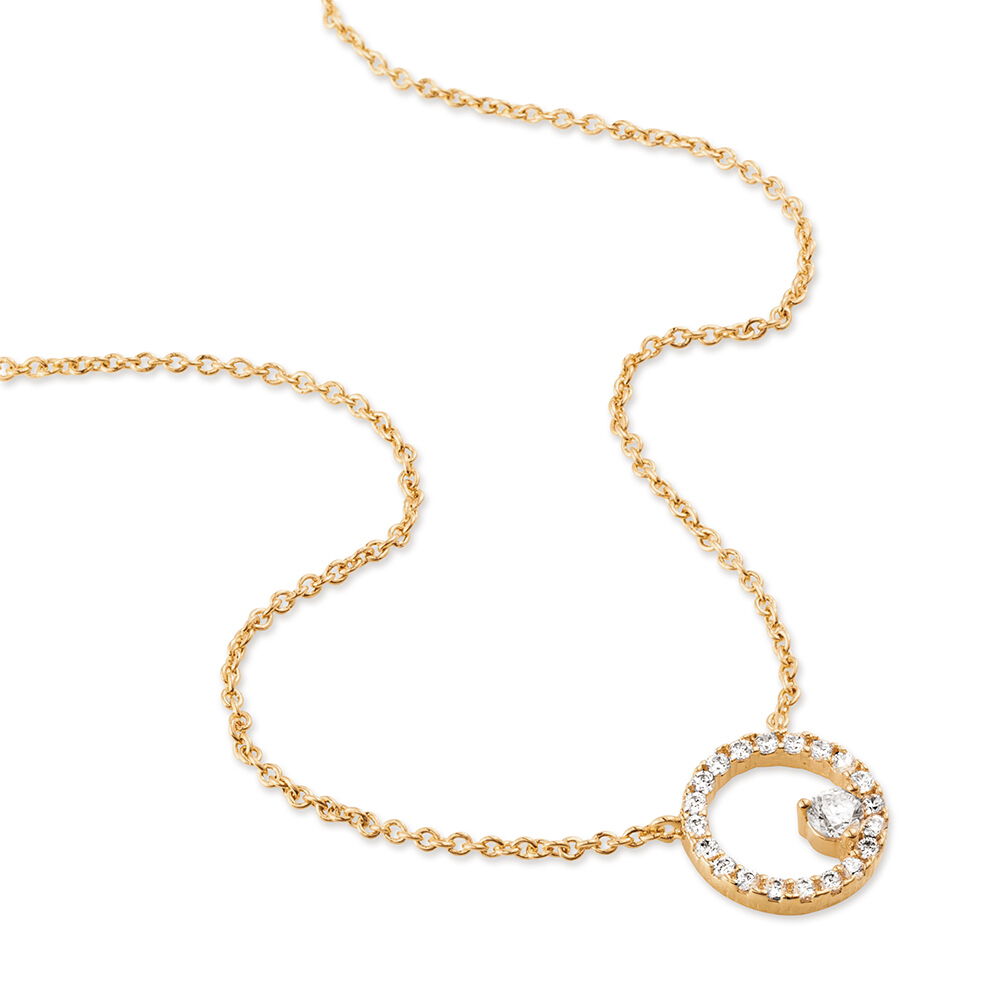 Collier Lila Plaque Or Jaune Oxyde De Zirconium - Colliers avec pierres Femme | Marc Orian