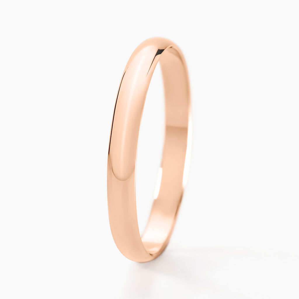 Alliance Meredithe Demi Jonc Classique Or Rose - Alliances personnalisées Famille | Marc Orian