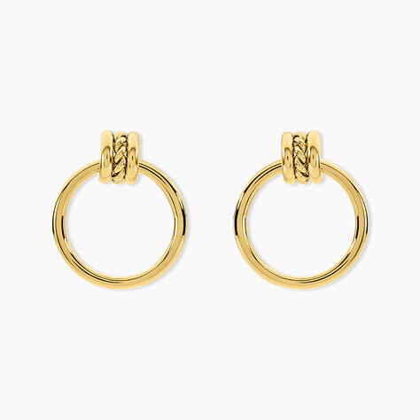 Boucles D'Oreilles Pendantes Cherish Acier Jaune - Pendantes Femme | Marc Orian