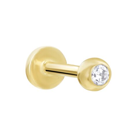 Piercing De Labret Or Jaune Acanta Oxyde De Zirconium - Piercings Femme | Marc Orian