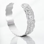 Bracelet Jonc Imagine Florette Acier Blanc - Bracelets joncs Femme | Marc Orian