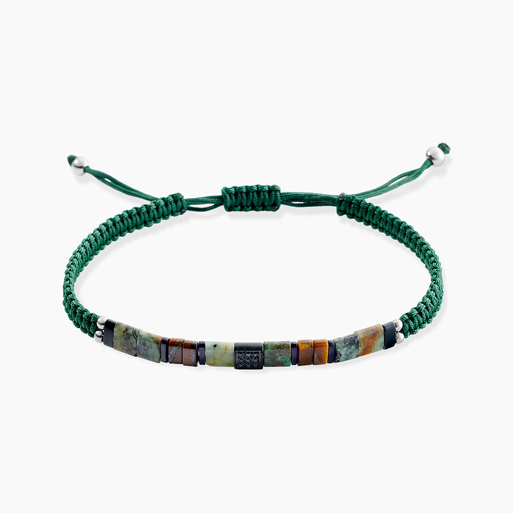 Bracelet Jourdan Aristodemos Acier Argent&eacute; - Bracelets cordons Homme | Marc Orian