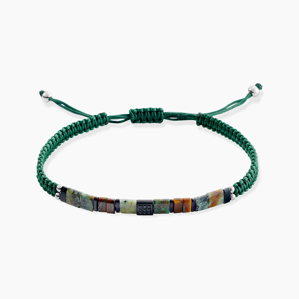 Bracelet Jourdan Aristodemos Acier Argent&eacute; - Bracelets cordons Homme | Marc Orian