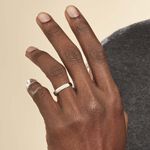 Alliance Julie Ruban Classique Platine Blanc - Alliances duo Unisex | Marc Orian