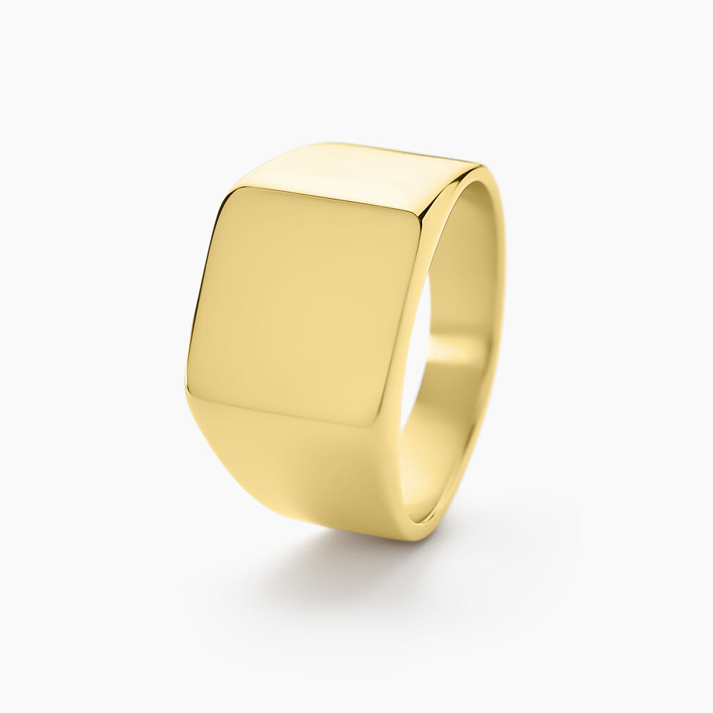 Chevalière Winebald Acier Jaune - Chevalières Homme | Marc Orian