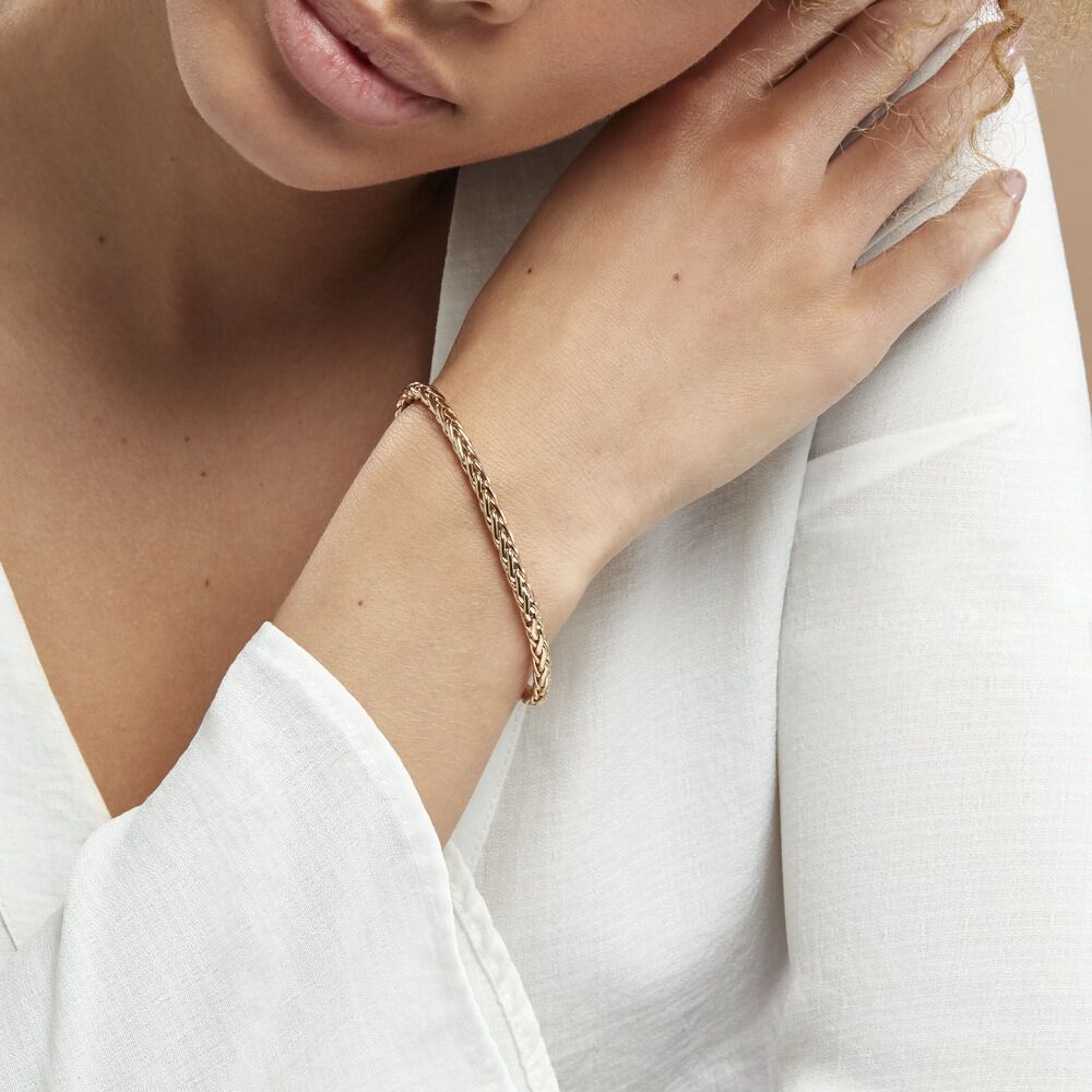 Bracelet Plaque Or Jaune Avelyne - Bracelets mailles Femme | Marc Orian