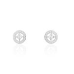 Boucles D'oreilles Puces Nour-imen Or Blanc Diamant - Boucles d'oreilles mariage Femme | Marc Orian